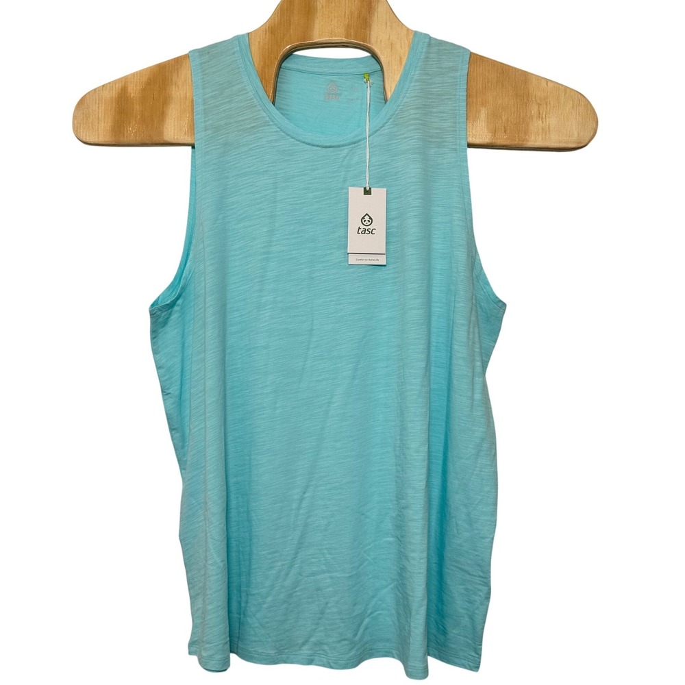 Tasc Performance‎ Nola 2.0 Joyful Blue Organic Cotton Bamboo Tank Top XXL NEW